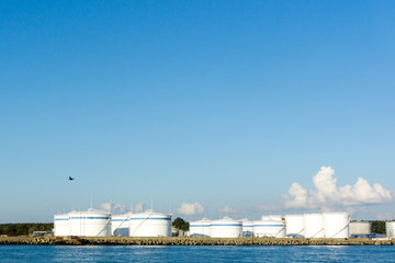 oil petroleum storage terminal in port