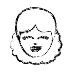 Woman head silhouette icon vector illustration graphic design