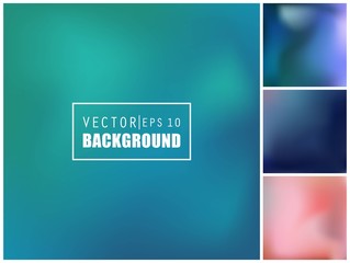 Abstract Creative concept vector multicolored blurred background set. For Web and Mobile Applications, art illustration template design, business infographic and social media, modern decoration