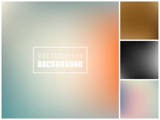 Abstract Creative concept vector multicolored blurred background set. For Web and Mobile Applications, art illustration template design, business infographic and social media, modern decoration