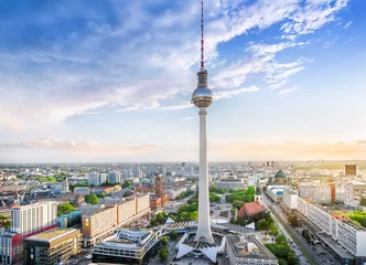 Poster panoramisch uitzicht in het centrum van Berlijn © frank peters