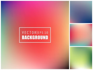 Abstract Creative concept vector multicolored blurred background set. For Web and Mobile Applications, art illustration template design, business infographic and social media, modern decoration