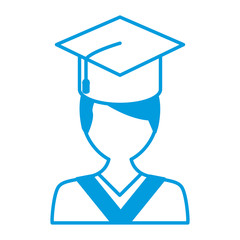 Student graduation cartoon icon vector illustration graphic design