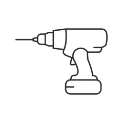 Cordless drill linear icon