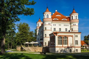Fototapeta na wymiar Beautiful palace in Wojanow village, Silesia, Poland