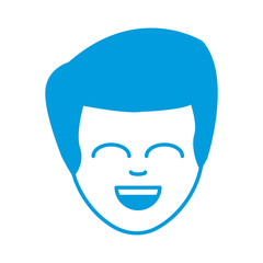 Man smiling cartoon icon vector illustration graphic design