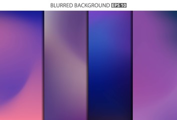 Abstract Creative concept vector multicolored blurred background set. For Web and Mobile Applications, art illustration template design, business infographic and social media, modern decoration