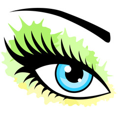 Colorful female eye