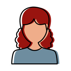 Woman avatar profile icon vector illustration graphic design