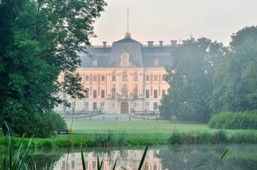 Castle in Pszczyna town in Poland. Beautiful antique neo baroque castle. 