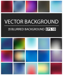 Abstract Creative concept vector multicolored blurred background set. For Web and Mobile Applications, art illustration template design, business infographic and social media, modern decoration