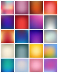 Abstract Creative concept vector multicolored blurred background set. For Web and Mobile Applications, art illustration template design, business infographic and social media, modern decoration