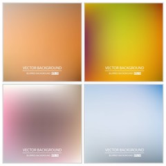 Abstract Creative concept vector multicolored blurred background set. For Web and Mobile Applications, art illustration template design, business infographic and social media, modern decoration