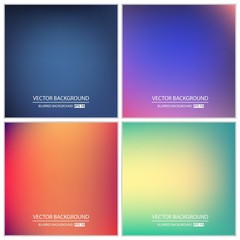 Abstract Creative concept vector multicolored blurred background set. For Web and Mobile Applications, art illustration template design, business infographic and social media, modern decoration