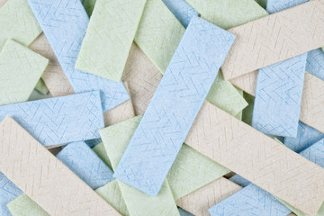 Abstract background from chewing gum plates