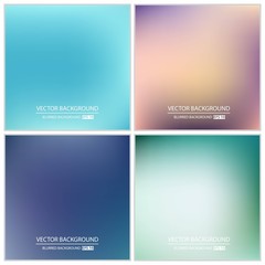 Abstract Creative concept vector multicolored blurred background set. For Web and Mobile Applications, art illustration template design, business infographic and social media, modern decoration