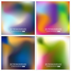 Abstract Creative concept vector multicolored blurred background set. For Web and Mobile Applications, art illustration template design, business infographic and social media, modern decoration