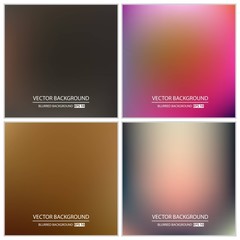 Abstract Creative concept vector multicolored blurred background set. For Web and Mobile Applications, art illustration template design, business infographic and social media, modern decoration