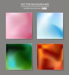 Fototapeta na wymiar Abstract Creative concept vector multicolored blurred background set. For Web and Mobile Applications, art illustration template design, business infographic and social media, modern decoration