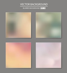 Abstract Creative concept vector multicolored blurred background set. For Web and Mobile Applications, art illustration template design, business infographic and social media, modern decoration