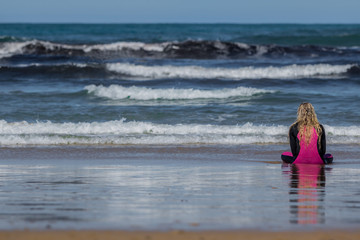 Frau am Strand