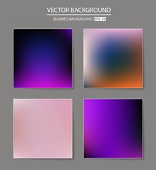 Fototapeta na wymiar Abstract Creative concept vector multicolored blurred background set. For Web and Mobile Applications, art illustration template design, business infographic and social media, modern decoration