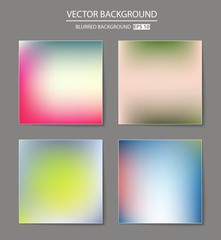 Abstract Creative concept vector multicolored blurred background set. For Web and Mobile Applications, art illustration template design, business infographic and social media, modern decoration