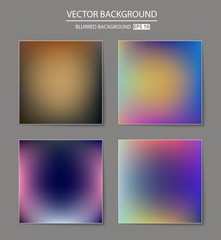 Abstract Creative concept vector multicolored blurred background set. For Web and Mobile Applications, art illustration template design, business infographic and social media, modern decoration