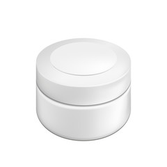 Blank cosmetic package container for cream. Illustration isolated on white background. Graphic concept for your design