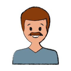 Man avatar cartoon icon vector illustration graphic design