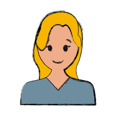 Woman avatar profile icon vector illustration graphic design