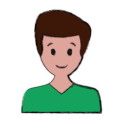 Man avatar cartoon icon vector illustration graphic design