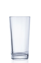 Empty glass isolated on white background