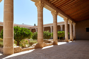 Fototapeta premium The courtyard with columns.