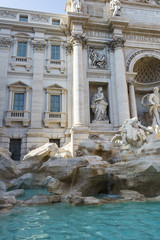 Fototapeta na wymiar Fontana di Trevi - Trevi Fountain, Rome, Italy
