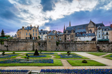 Fototapeta na wymiar Vannes, a medieval city of Brittany (Bretagne) in France.