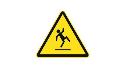slippery warning sign wet floor