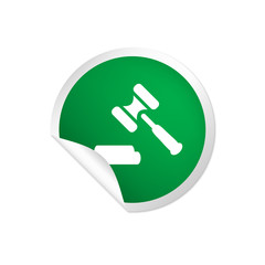 runder Sticker grün - Gerichtsurteil