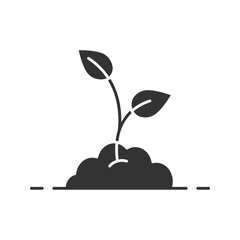 Growing sprout glyph icon