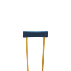 wooden crutches isolated on white