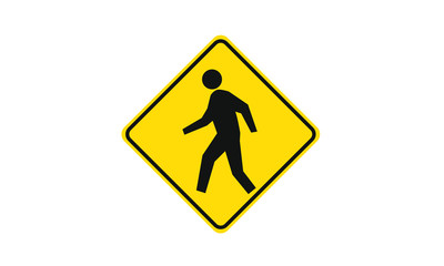 People crossing warning sign ahead