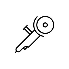 angle grinder icon on white background