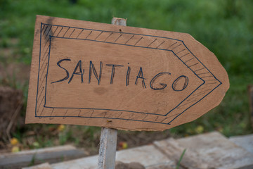 Roadsign on the Way of St. James (