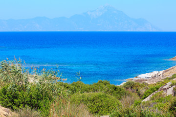 Summer sea coast (Sithonia, Greece).