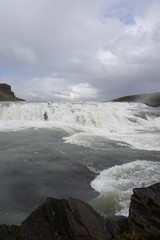 Wasserfall Gullfoss - Landschaft im Süd-Westen Islands / Golden Circle