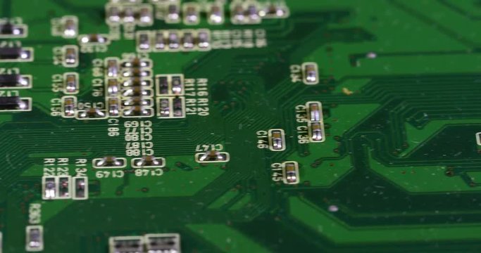 dusty microcircuit close-up