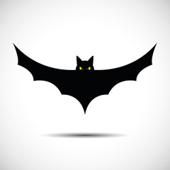 fledermaus mit gelben augen