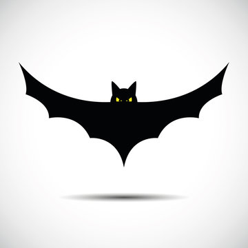 fledermaus mit gelben augen