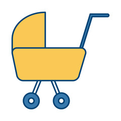 Baby pram symbol icon vector illustration graphic design