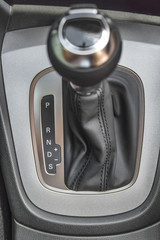 Detail of modern car interior automatic transmission car